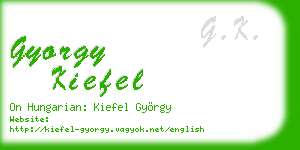 gyorgy kiefel business card